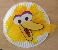 Paper plate big bird