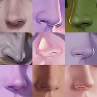 703756187150086-pin-image Close-up of diverse digitally illustrated noses displayed in a grid formation with varied colors and textures. | Sky Rye Design