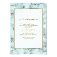 Elegant Blue and Gray Marble Accommodations Card