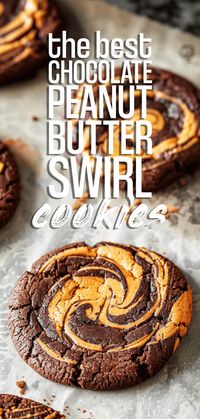 Chocolate Peanut Butter Swirl Cookies [40 Minutes] – Chasety