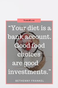 An Inspirational Quote to encourage you to make healthy eating choices.