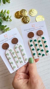 Add a touch of luck and charm to your look with our three-leaf clover theme earrings. Each pair of earrings features a white arch design with green shamrocks , symbolizing the traditional emblem of Irish heritage and good fortune. These earrings are perfect for adding a touch of Celtic charm to any outfit, whether you're celebrating St. Patrick's Day or simply seeking a bit of luck in your day-to-day life. Made from high-quality polymer clay, these earrings are lightweight and comfortable to wea