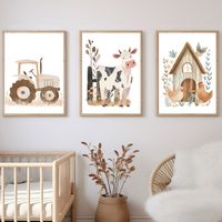 Infuse a touch of rustic charm into your little one's space with our "Farmhouse Friends Collection" -- a delightful set of three digital download prints capturing the essence of country life. Each print, in 300 dpi resolution, features a quaint chicken coop with cheerful chickens, a friendly cow, and a classic tractor. Ideal for infants, toddlers, or kids' rooms, this collection brings the warmth of the farmhouse to your child's sanctuary. Key Features: Set of three high-resolution digital downl