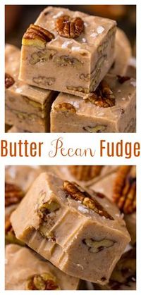 6-Ingredient Butter Pecan Fudge - Baker by Nature