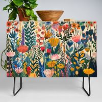 Nordic Floral Delight | Drese Art Credenza