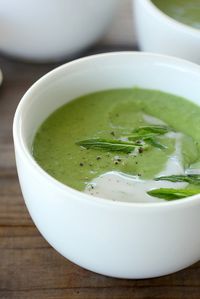 Chilled pea, avocado + mint soup my darling lemon thyme