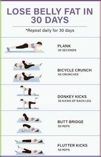 loss your belly fat in 30 days by following these exercise tips