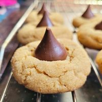 Peanut Butter Chocolate Kiss Cookies | A Wicked Whisk