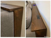 Instructions on how to make your very own behind the couch console table. These plans will detail my process and materials I used in making a custom console table to fit behind my couch. These plans can guide you in your process to build your own. While everyones couches are different, the concept