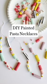 Difficulty: Easy     Supplies  • Dried pasta  • Paint   • Paint brushes  • Ziplock bags  • String  • Parchment paper