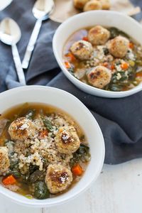 Slow Cooker Vegan Italian Wedding Soup - The Foodie Dietitian | Kara Lydon