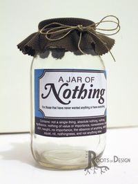 JAR OF NOTHING printable- Great gag gift or perfect for the Holidays, Christmas, Birthdays, and more