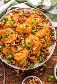 This Honey Walnut Shrimp is a mouthwatering Panda Express Copycat Recipe that's made with crispy, crunchy shrimp and candied walnuts! Hits your dinner table in only 25 minutes!