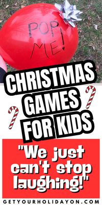 Extremely Fun DIY Christmas Party Games for Kids christmas games for family christmas games ideas, christmas activities, fun christmas party ideas. Find Christmas games for kids at getyourholidayon.com #family #familyfun #familygames