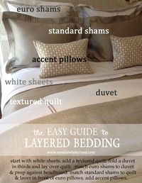 5 Ingredients for a Beautifully Made Bed::guide to layered bedding