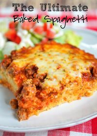 The Ultimate Baked Spaghetti - Plain Chicken