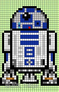 Image result for r2d2 perler bead pattern