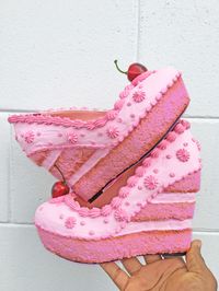 All Pink Cake Wedges - Shoe Bakery