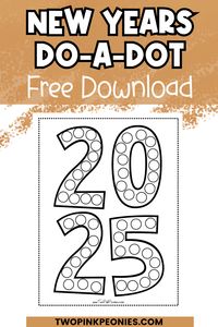 This New Year’s dot marker page is a great way to celebrate NYE. It is a great activity for toddlers and preschoolers and so easy to set up too! There are several years available to print.