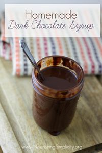 Homemade Dark Chocolate Syrup - Nourishing Simplicity