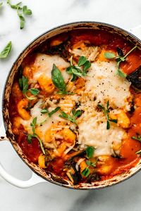 This deliciously cheesy quick and easy baked gnocchi recipe is ready in just 25 minutes, and you don't even need to boil the gnocchi beforehand! Packed with protein and veggies, yet naturally vegan and vegetarian friendly, this baked gnocchi is an easy weeknight dinner that the whole family will love.