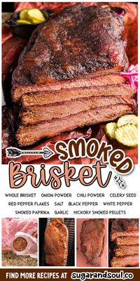 Smoked Beef Brisket delivers tender, juicy meat that's packed with flavor from a homemade dry rub made of pantry staple spices and seasonings! Takes just 1 hour to prep before the smoker does the rest of the work!