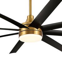 Lamober Aaron 65 in. Integrated LED Indoor Black-Blade Gold Ceiling Fans with Light and Remote Control Included ZY230INC12-BK - The Home Depot