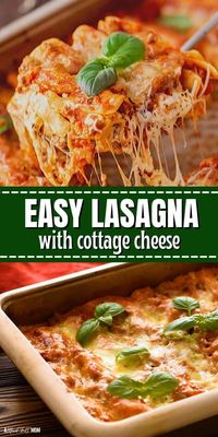 This recipe for cottage cheese lasagna takes a few shortcuts to deliver a cheesy, hearty homemade lasagna on the table with minimal effort!