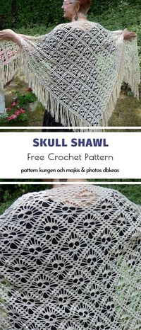 Beautiful Crochet Skull Shawls