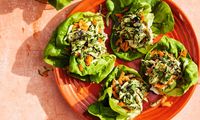 Gisele's Pesto Chicken Lettuce Wraps Make The Perfect High-Protein Lunch