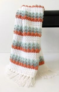 Crochet Mesh and Bobble Blanket