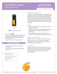 doterra cheer essential oil uses