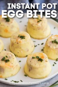 Instant Pot Egg Bites use simple ingredients, and are filling and healthy! Make some today and have an easy on-the-go breakfast all week long! #spendwithpennies #instantpoteggbites #recipe #breakfast #pressurecooker #instantpot