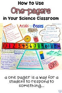 using one pagers in science class