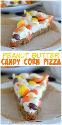 Peanut Butter Candy Corn Pizza