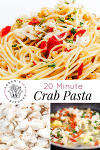 Savor this delectable Crab Pasta – a quick 20 minute recipe delivering a simple, tasty meal that’s ready in a flash! Enjoy a burst of flavors with this quick and easy recipe. Infused with sweet crab, spicy Piquante Peppers, fragrant garlic, and zesty lemon, it's a delightful meal perfect for any occasion! Head to errenskitchen.com for easy, delicious, and even quick recipes for breakfast, lunch, dinner, and desserts!