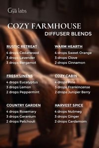 For cozy corners and comforting scents in your space, Check out the cozy farmhouse diffuser blends! #UpliftYourEveryday #Aromatheraphy #Diffuser #Soothing #BodyLotion #PlantBased #SelfCare #EssentialOils #EssentialOils101 #Natural