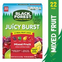 Black Forest Juicy Burst Fruit Snacks, Real Fruit Juice, Mixed Fruit, Gluten Free, 22 Count, 0.8 oz - Walmart.com