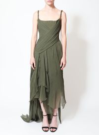 Alexander McQueen "Irere" Distressed Chiffon Dress