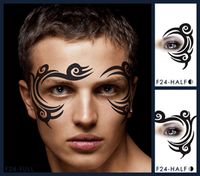 Tribal eye face paint design for boys and men