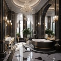 Indulge in Midnight Opulence, a bath retreat that marries opulence with the allure of dark hues. This luxurious haven is a celebration of decadence, where every element is draped in the rich depths of dark tones. Immerse yourself in the sumptuous comfort of the bath, where ambient lighting accentuates the lavish textures and intricate details. 🌌💫 #DarkBathHaven #MidnightOpulence #DecadentBliss