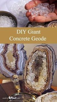 Didn't everyone collect stones when they were a kid?! Those shiny ones seemed so precious. Well, now that you have grown up you can challenge 'Mother Nature' by making your own with this DIY Giant Concrete Geode tutorial. No wimpy stuff here,