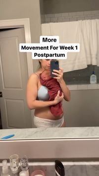 Movement can be healing 🖤  As a pelvic floor physical therapist, I regularly prescribe movements like these week 1 postpartum to help with reconnecting to your breath, core and pelvic floor. No bounce back culture here ❌  You don’t have to wait 6 weeks to start moving which is why you can begin my Movement Through Early Postpartum 12 level rehab program week 1 postpartum because movement is medicine ✨  www.drmaehughes.com