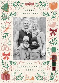 Festive joyful hearts photo - christmas card  #greetingcards #printable #diy #christmas