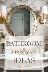 Find some bathroom wallpaper decor ideas of your home with this list of 27 stunning bathrooms.