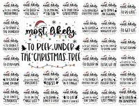 "❤️❤️❤️EDITABLE FILE AND FONTS INCLUDED❤️❤️❤️ 🎅🏻 IMPORTANT: This is a digital bundle that will be available for you to download right after your purchase is confirmed. NO PHYSICAL ITEM WILL BE SHIPPED. 🎅🏻 CUSTOM ORDER: For custom order, please purchase here https://www.etsy.com/listing/1357805894/most-likely-to-christmas-custom-design 🎅🏻 HOW TO DOWNLOAD: Please follow these steps: Log in to your Etsy account >> Click on your name at the top right corner >> Select \"Purchases and Reviews\"