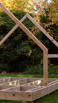 Build a backyard play structure that also builds more imaginative and relaxing playtime. This DIY A-Frame Playhouse project provides a newfound place for your child’s creativity to grow. Plus, this DIY plan is a big enough incentive to get both you and your kids outside.  A weekend build can lead to endless playtime possibilities with an A-Frame Playhouse. It starts out as a simple base frame and then builds up momentum from there.   Get started on our A-Frame Playhouse for your family today.