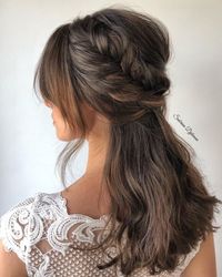 Sweet French Braid Half Updo