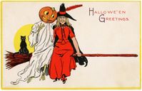 12 Red Vintage Witches: (Halloween!) - The Graphics Fairy