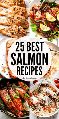 This selection of 25 of the Very Best Salmon Recipes is chock-full of scrumptious, easy, healthy ways to cook everyone’s favorite fish. From sheet-pan prep to sticky honey garlic sauce, you’re sure to find something perfect for your table.